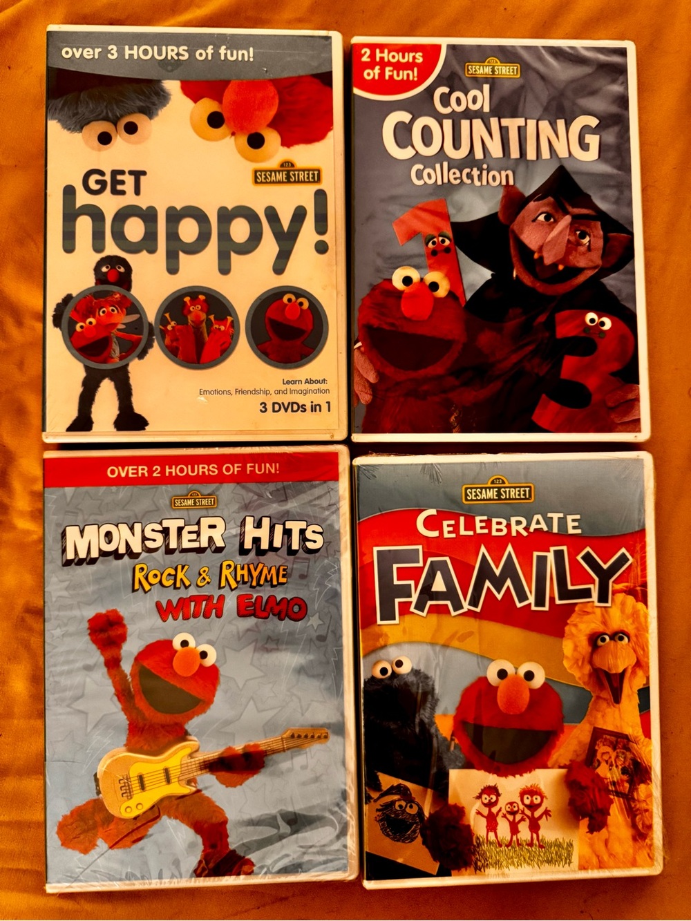 Sesame Street DVDs Set - 4 DVD NWT